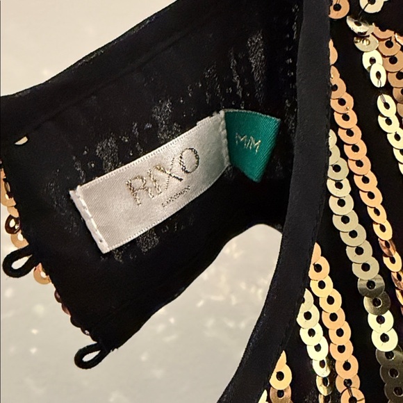 Rixo London gold sequin midi dress Medium - Picture 8 of 8
